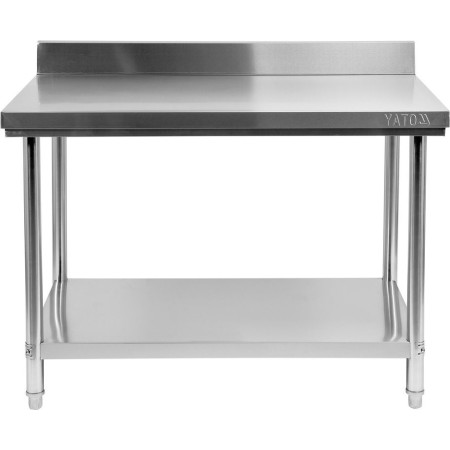 Stół składany przyścienny z półką 1200x600xH850+100MM YATO Stoły nierdzewne - 4store.pl