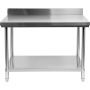 Stół składany przyścienny z półką 1200x600xH850+100MM YATO Stoły nierdzewne - 4store.pl
