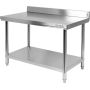 Stół składany przyścienny z półką 1200x600xH850+100MM YATO Stoły nierdzewne - 4store.pl