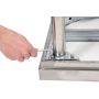 Stół składany przyścienny z półką 1200x600xH850+100MM YATO Stoły nierdzewne - 4store.pl