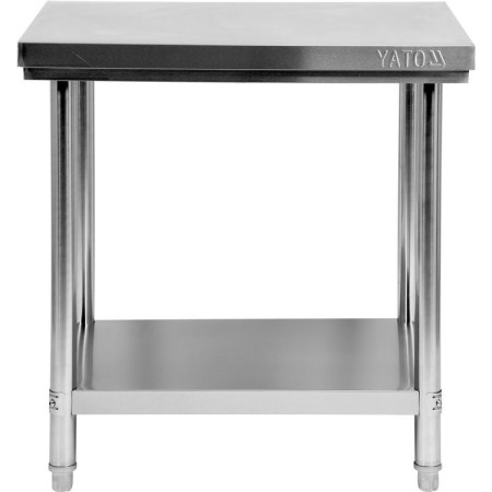 Stół centralny składany z półką 800×600×H850 YATO Stoły nierdzewne - 4store.pl