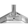Stół składany przyścienny z półką 1600x600xH850+100MM YATO Stoły nierdzewne - 4store.pl
