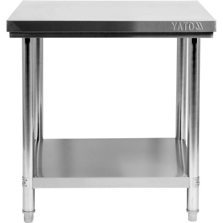Stół centralny składany z półką 800×700×H850 YATO Stoły nierdzewne - 4store.pl