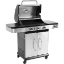 Grill gazowy 3+1 stal nierdzewna - widok z przodu z otwartą pokrywą