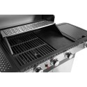 Grill gazowy 3+1 11,2 kW - ruszt, płyta grillowa i pokrętła palników