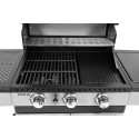 Grill gazowy 3+1 11,2 kW - ruszt, płyta grillowa i pokrętła palników