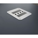Kosz do segregacji odpadów Cube VIII 4x80 l - metalowa płytka z otworami na pokrywie
