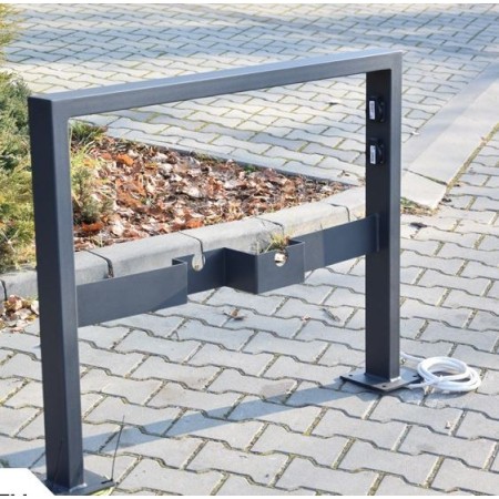 Stojak rowerowy U-17 ze stacją ładowania rowerów elektrycznych, stal nierdzewna Kra03 Stojaki na rowery - 4store.pl