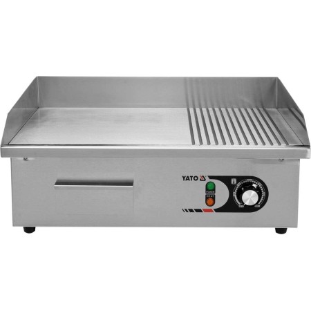 Elektryczna płyta grillowa 2/3 gładka 55 cm YATO Grille kontaktowe - 4store.pl