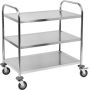 Wózek kelnerski 3 półki YATO Stoły nierdzewne - 4store.pl