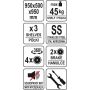Wózek kelnerski 3-półkowy YATO Stoły nierdzewne - 4store.pl