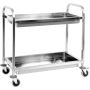 Wózek serwisowy kelnerski 2 półki, głęboki YATO Stoły nierdzewne - 4store.pl