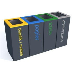 Kosz do segregacji odpadów Satis IV 60 l