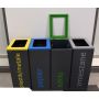 Kosz do segregacji odpadów Satis IV 60 l, stal ocynkowana malowana Kra03 Kosze do segregacji 4-modułowe - 4store.pl