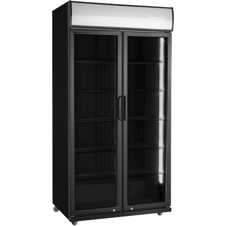 Szafa chłodnicza przeszklona 590 l, czarna Imp02 Szafy chłodnicze - 4store.pl
