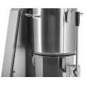 Cutter gastronomiczny 20 l 400 V - stalowy kosz na podstawie z dźwignią