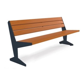 Ławka miejska Luna z oparciem