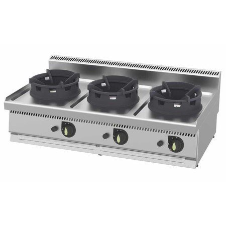 Wok gazowy 3-palnikowy, nastawna kuchnia wok WC1270G Imp02 Kuchenki - 4store.pl
