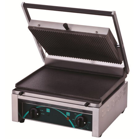 Grill elektryczny kontaktowy panini, dolna płyta gładka RN101-B Imp02 Grille kontaktowe - 4store.pl