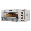 Piec gazowy do pizzy GASR4 4x30 - widok z przodu i z prawej strony