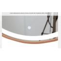 Lustro łazienkowe Scandi LED 600 x 600 mm - przycisk dotykowy i miedziana ramka