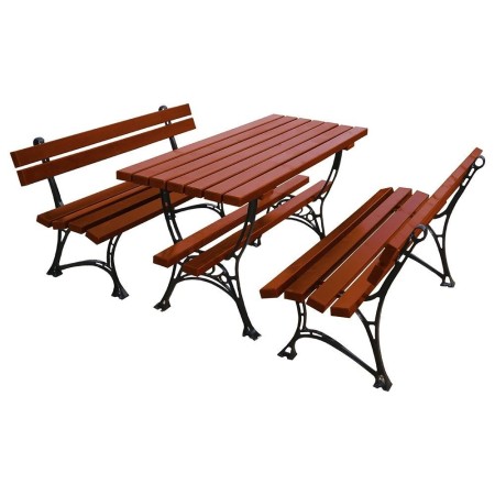 Zestaw ogrodowy Królewski bez podłokietnika 150 deski świerkowe impregnowane, aluminiowy Kra14 Mała Architektura - 4store.pl