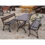 Zestaw ogrodowy Królewski z podłokietnikiem 180 deski świerkowe lakierowane, aluminiowy Kra14 Mała Architektura - 4store.pl