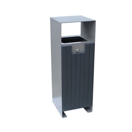 Kosz na śmieci Simply II z popielnicą 35 l, stalowo - drewniany Kra14 Kosze do segregacji odpadów - 4store.pl