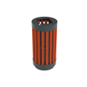 Kosz na śmieci Orbit III 60 l, stalowo - drewniany