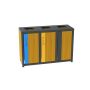 Kosz stalowo-drewniany do segregacji odpadów Soft II 3x60 l Kra14 Kosze do segregacji odpadów - 4store.pl