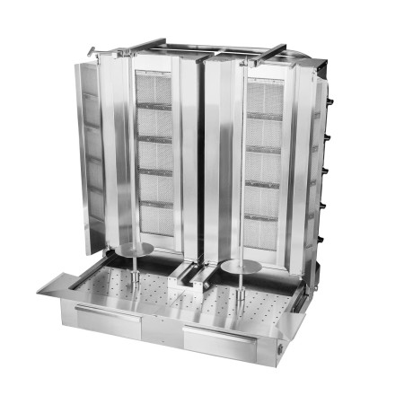 Opiekacz gazowy do kebaba podwójny, gyros, 5+5 palniki, wsad 160 kg, KLG225-T Imp02 Rożna, piece - 4store.pl