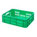 Skrzynka na owoce i warzywa 40x30 cm, wys 12,5 cm, atest do kontaktu z żywnością, zielona Krajowy Skrzynki z tworzywa - 4store.p