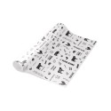 Papier silikonowy PE na rolce 350 mm - rolka z czarnym wzorem mięsnym