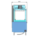Zmywarka tunelowa koszowa 220L/R - rysunek techniczny z boku z wymiarem 810