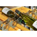 Szafa chłodnicza na wino Vine C 700 - butelki na metalowych stelażach z drewnianymi półkami