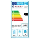 Stół chłodniczy Profi Line 3-drzwiowy - etykieta energetyczna klasy C, 1060 kWh rocznie