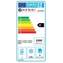 Stół mroźniczy Profi Line 2-drzwiowy 232064 - etykieta energetyczna klasy D, 1990 kWh rocznie