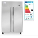 Szafa mroźnicza Profi Line 2-drzwiowa 900 l - widok z przodu z etykietą energetyczną