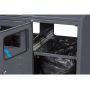 Kosz do segregacji odpadów PLUTON skośny dwustronny (80l) kra 22 Kosze do segregacji odpadów - 4store.pl