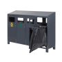 Kosz do segregacji odpadów PLUTON skośny dwustronny (80l) kra 22 Kosze do segregacji odpadów - 4store.pl