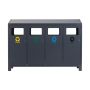 Kosz do segregacji odpadów PLUTON skośny dwustronny (80l) kra 22 Kosze do segregacji odpadów - 4store.pl