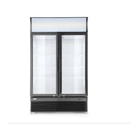Witryna chłodnicza z podświetlanym panelem, 2-drzwiowa, 618 l Hendi Witryny cukiernicze - 4store.pl