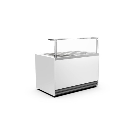 Witryna sałatkowa, lada chłodnicza RICARDO 1360 z agregatem wewnętrznym Cebea Bochnia Lady chłodnicze z szybą prostą - 4store.pl