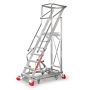 Podest magazynowy przejezdny z SICUR-STOP, 10 stopni, 300/MFTS Faraone Podesty magazynowe - 4store.pl
