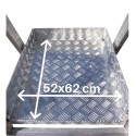 Podest magazynowy 3 stopnie 70/SMT - platforma z blachy ryflowanej, wymiary 52x62 cm