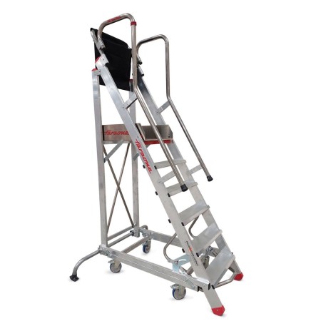 Podest magazynowy przejezdny samoblokujący, 7 stopni, 200/SMLT Faraone Podesty magazynowe - 4store.pl