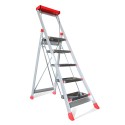 Schody aluminiowe 5-stopniowe SGP05.P.17 - widok z przodu pod kątem