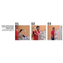 Schody aluminiowe CM50.02 - trzy etapy składania poręczy