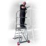 Schody z aluminium CM60, powiększony podest, 4 stopnie, CM4L Faraone Drabiny - 4store.pl