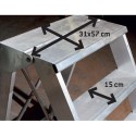 Schody aluminiowe CM4L 4 stopnie - wymiary podestu i stopnia